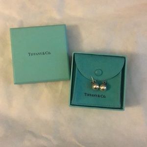 Tiffany Silver Pearl Earrings